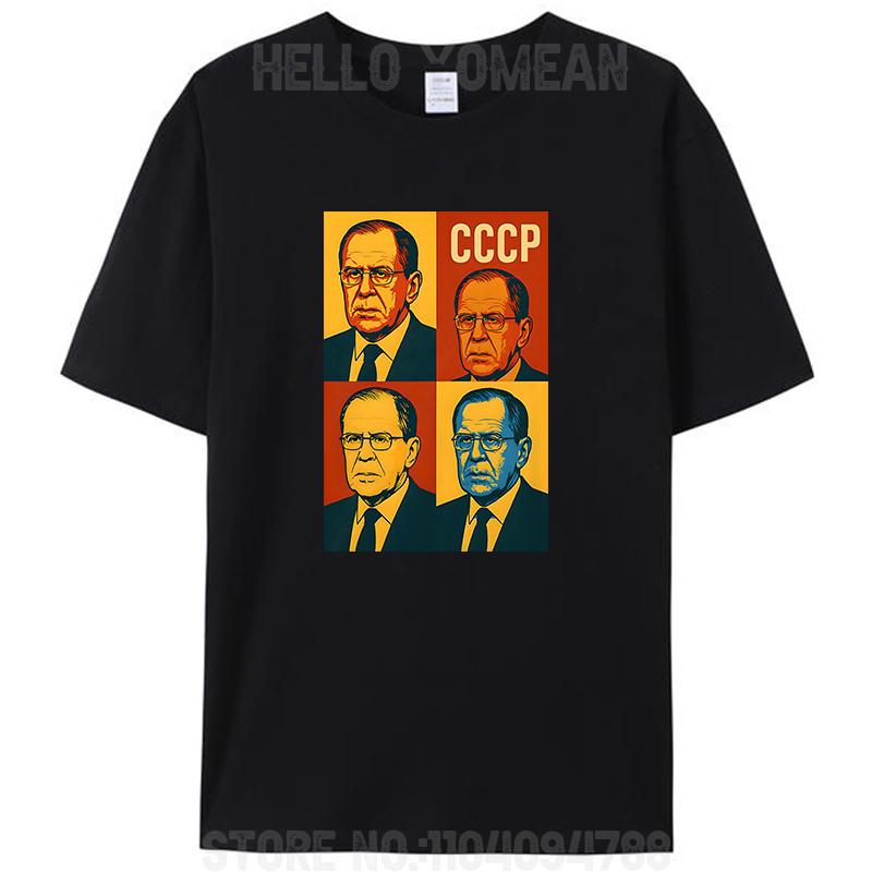 Soviet Union CCCP Retro SSSR Lavrov Women Men's Cotton T-Shirt Tee Shirts Tops