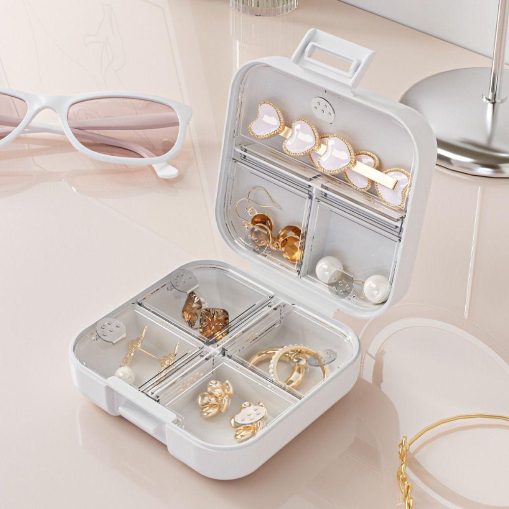 with Compartment Jewelry Box Portable Storage Box Convenient Pill Case  Earrings