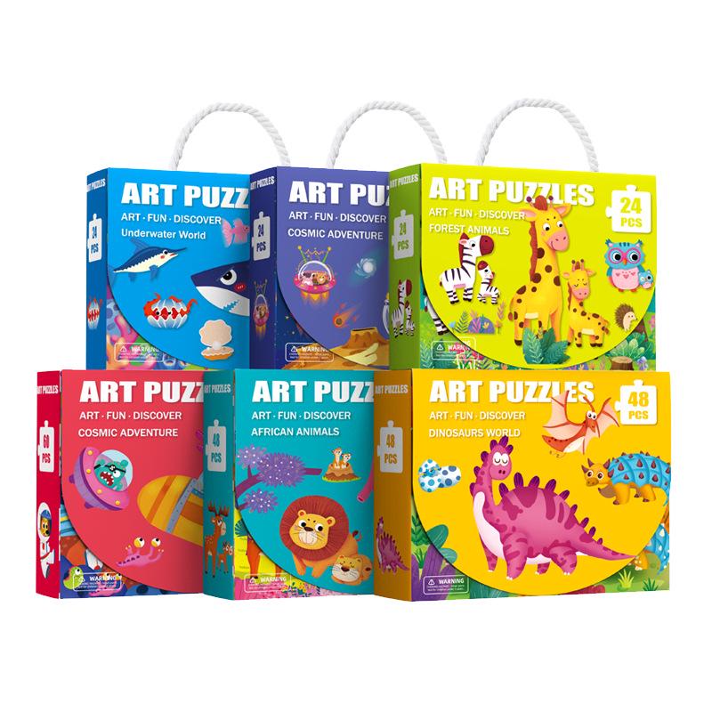 Kids' Large Puzzle Gift Box for Ages 3-6: Early Education & Prize Toy