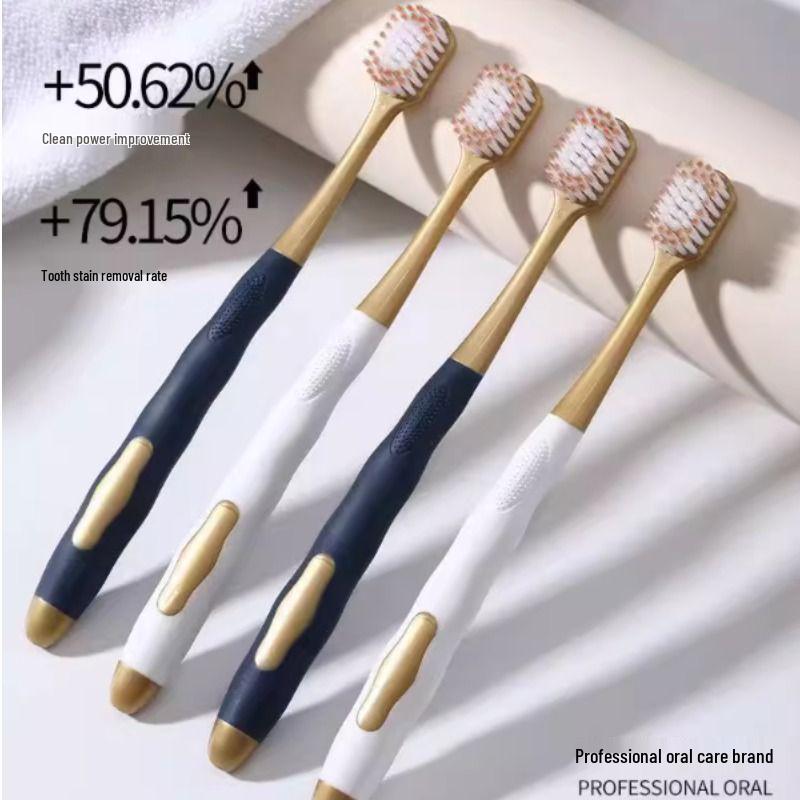 Sam & Soft Adult Gum Care Toothbrush – Extra Soft Bristles for Men & Women, Family Pack