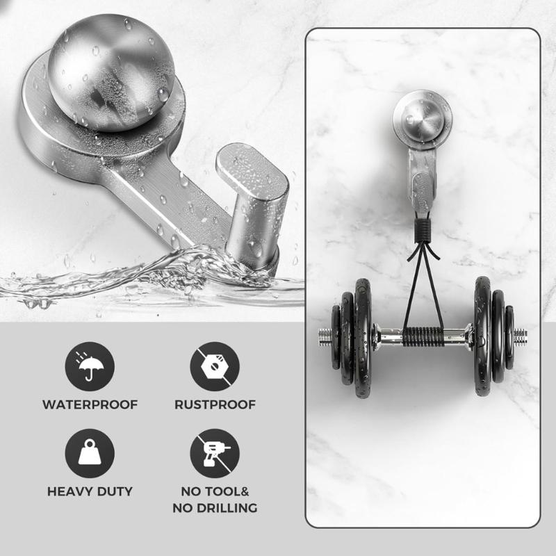 Stainless Steel Suction Hook Practical Bathroom Storage Hangers Bathroom Hook For Shower Towels And Robes