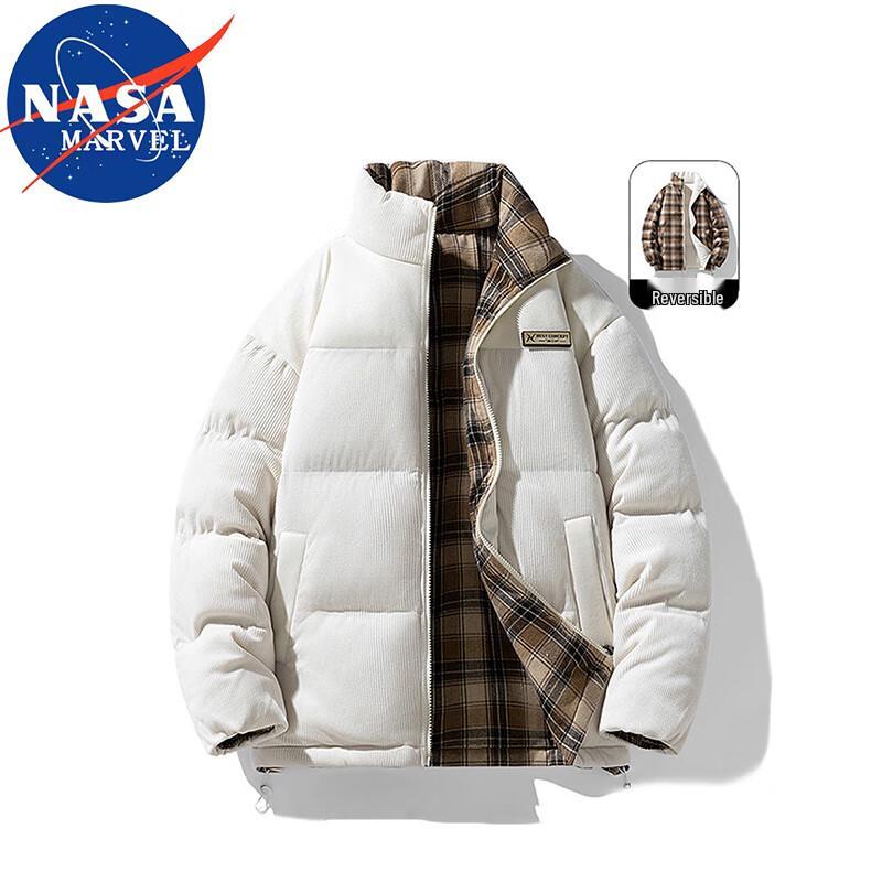 NASA MARVEL Men's Reversible Stand Collar Padded Jacket