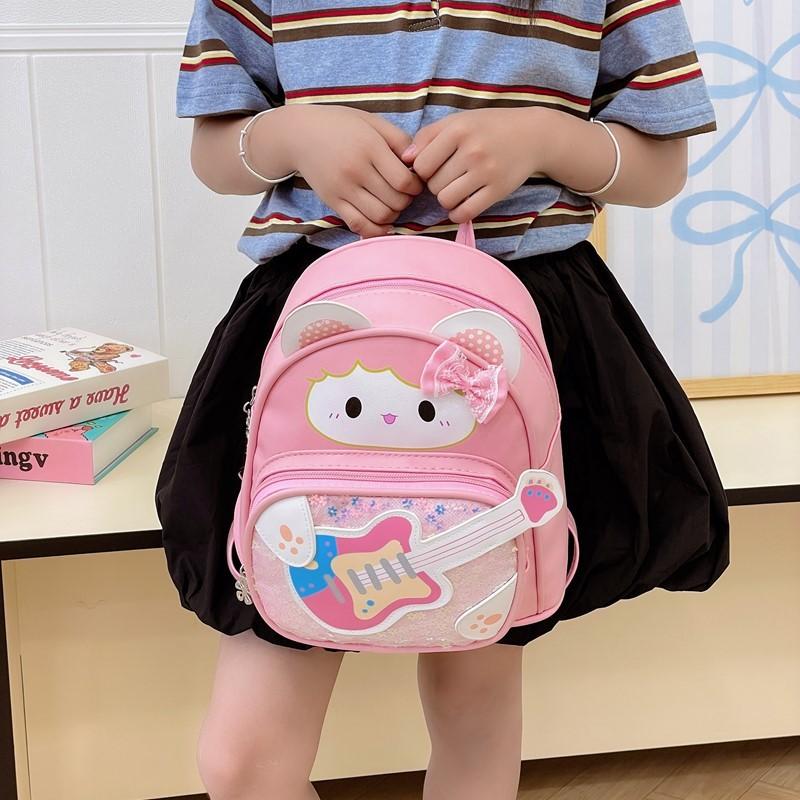 Guitar Lightweight Cartoon Children Backpack For Kindergarten And Use School