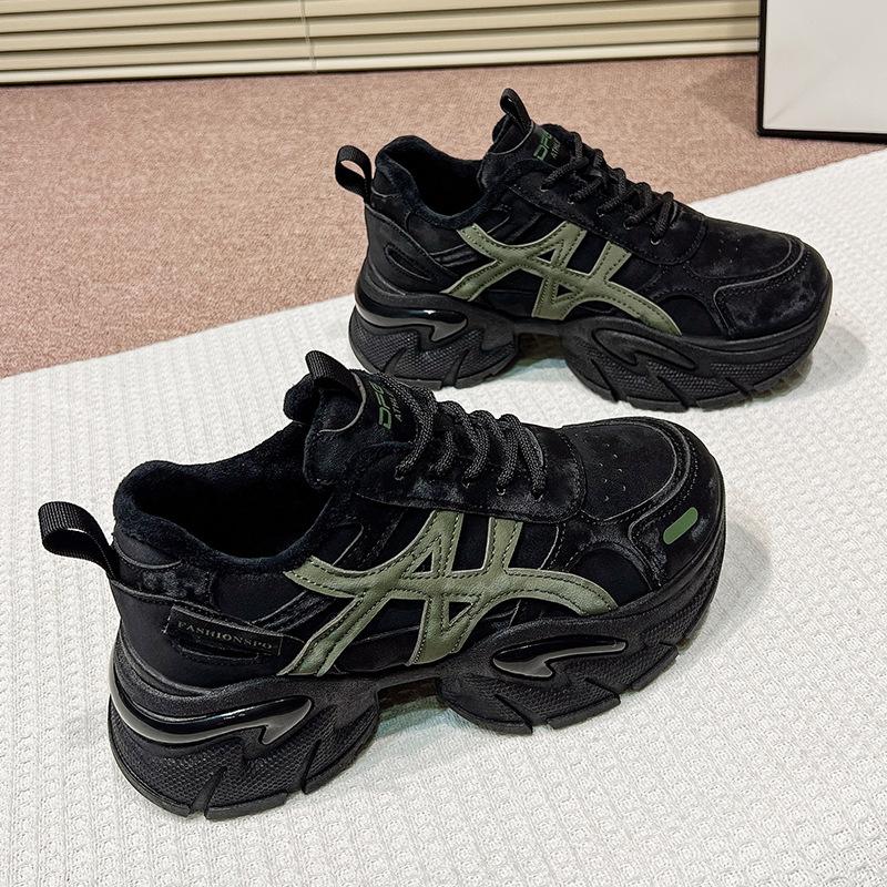 Platform Dad Shoes Women's 2025 New Winter Small Man Height Increase Versatile Casual Sports Shoes Fashion Popular Women's Shoes