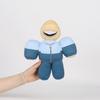 Game Wellworks Waffle Head Plush Toy Two Tone Zip Jacket Stuffed Doll Roblox Game Character Plush for Kids Home Decor Backpack Gift Game Fans Present