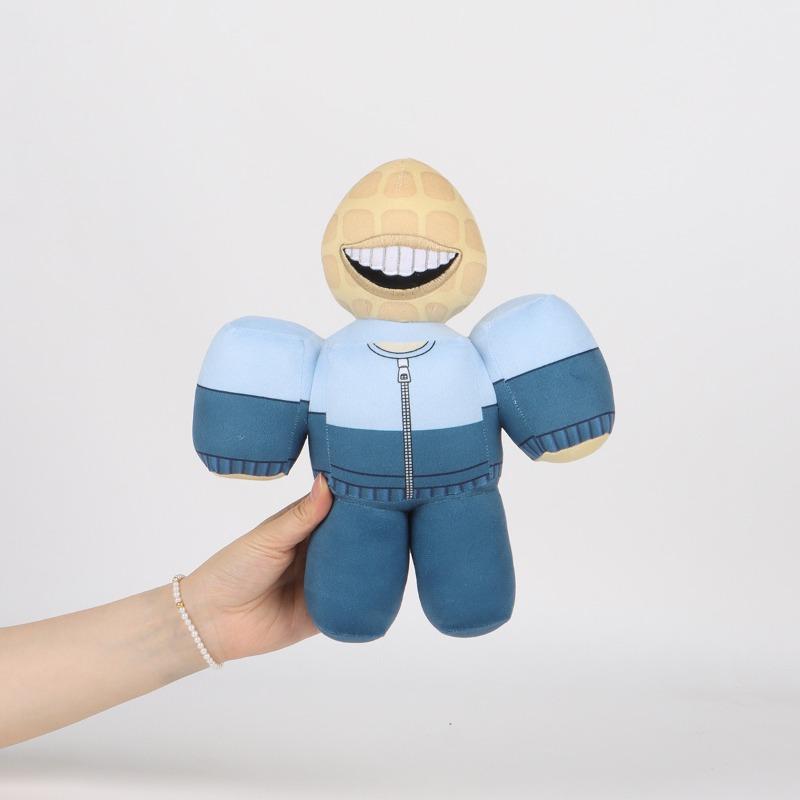 Game Wellworks Waffle Head Plush Toy Two Tone Zip Jacket Stuffed Doll Roblox Game Character Plush for Kids Home Decor Backpack Gift Game Fans Present