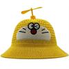 A cartoon jingle cat bucket hat summer sunscreen hat boys and girls bamboo dragonfly breathable bucket hat