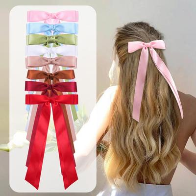 1 pz Dolci Fermagli Lunga Capigliatura Fiocchi Nappa di Nastro Fiocchetti Fermagli per Capelli per Bambine Bambini Boutique Fermagli Accessori per Capelli