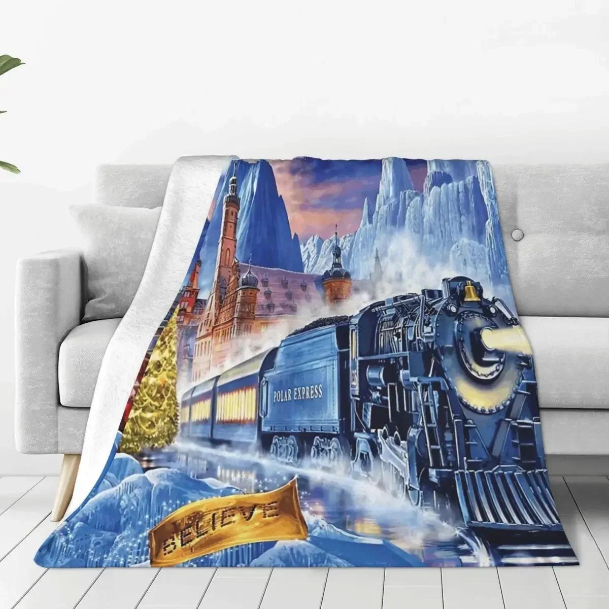 Polar Express Christmas Holiday Throw Throw Blanket Retro Warm Bedroom Multi Style soft blankets thick blanket for winter 30x40in