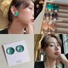 Boucles d'oreilles Clous Perles Rondes Colorées Éclaircissantes Automnales - Design de Niche Élégant 2026
