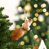 Fünf Plastik-Eichhörnchen-Anhänger für Weihnachtsbaum und Tischdekoration Saisonale Feiertagsdekorationen Bringen Freude ins Zuhause