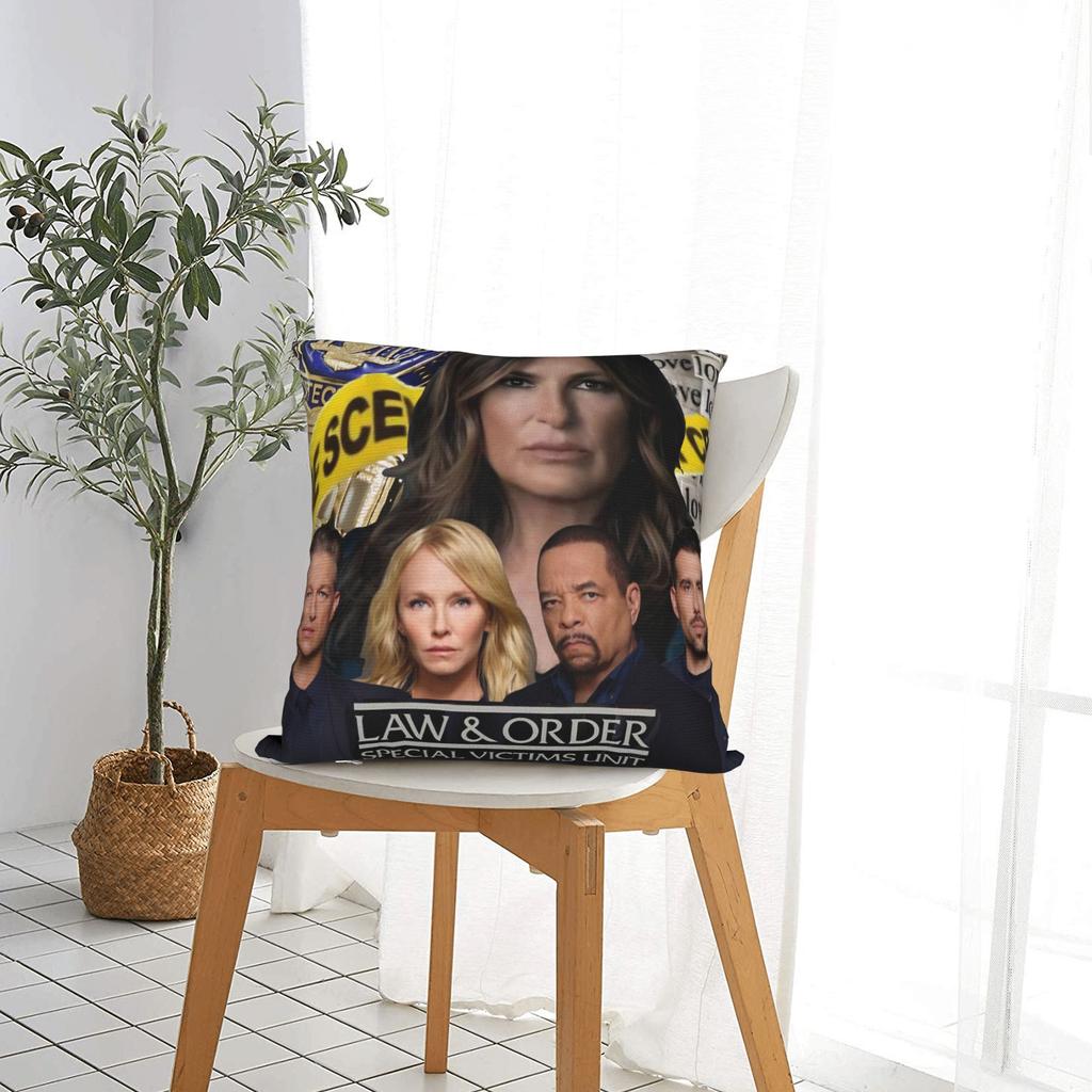 Law Order SVU Pillow Case  Retro Trendy Pillow Cover Comfy Pillowcases For Sofa Home Decoration