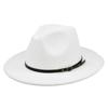 Retro Plush Jazz Multi Color Flat Big Brimmed Hat With Fashionable Personality