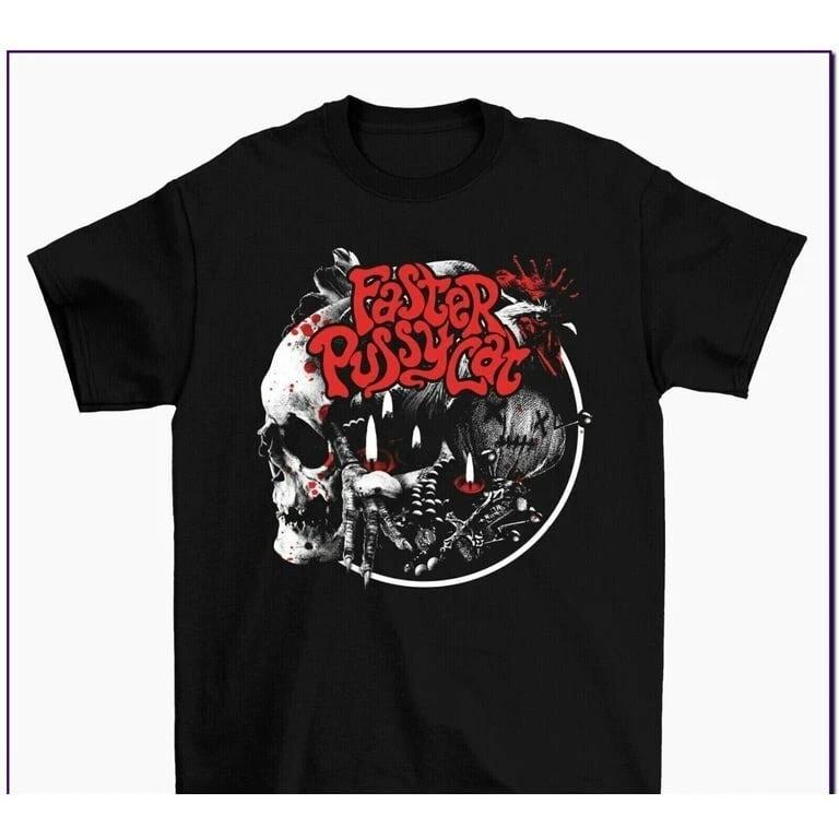 Faster Pussycat Band Cotton Black Full Size Unisex Shirt NI834 XL