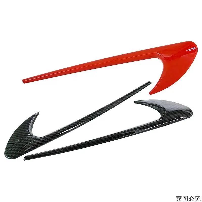 2Pcs ABS Car Side Sticker Vent Fender Trim Emblem Blade  Trim For Mercedes Benz AMG V8 C200 C300 E300 E400 W213 C-Class W205