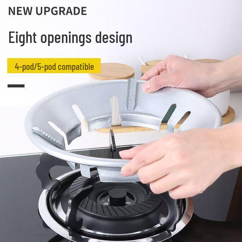 Iron Windproof Gas Stove Heat Insulation Cover - Energy-Saving Flame Concentrator & Reflector for Natural Gas Stoves