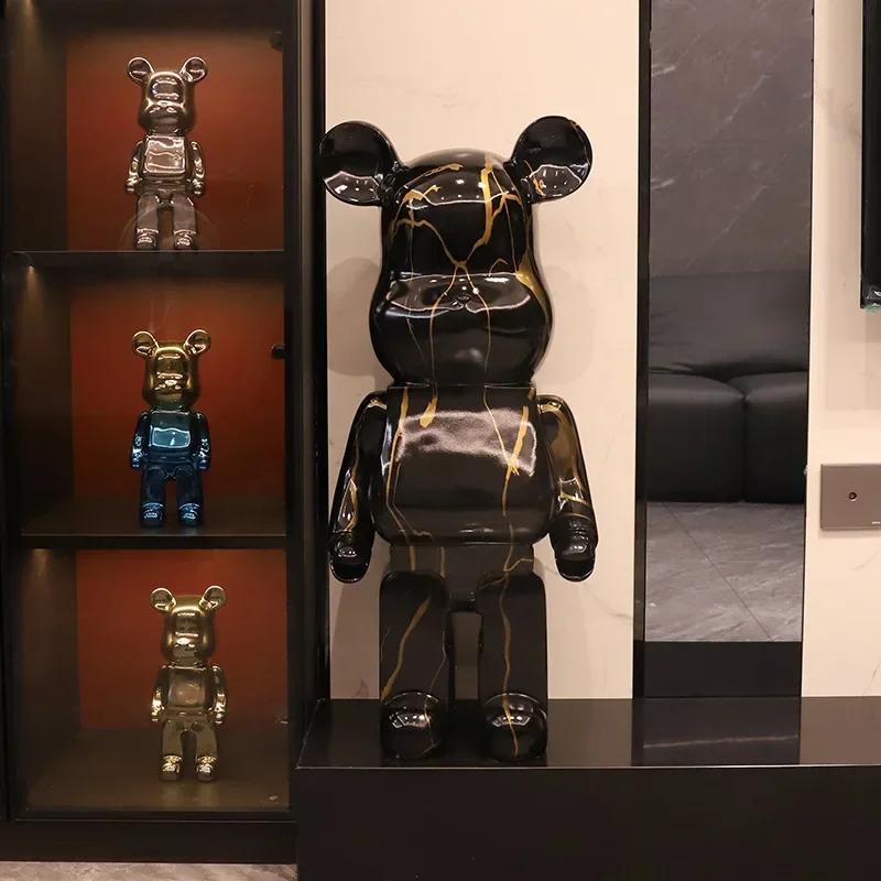 Creative Modern 50cm Cartoon Violent Bear Decoration Piggy Bank Home Improvement TV Cabinet Large Floor Statue Sculpture Gifts