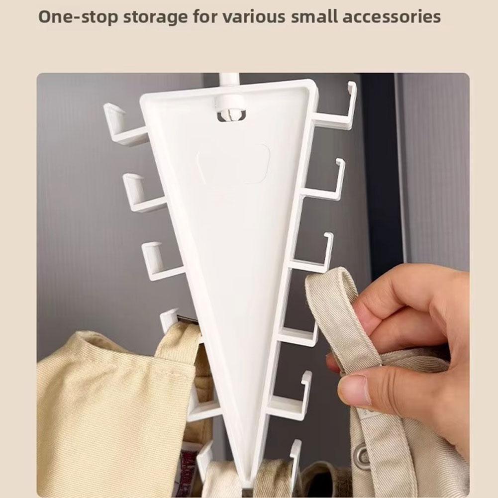 V-Shape Multi Hook Closet Hanger Organizer Rotatable 12 Hooks Double Sided Hanger Space Saving Multifunctional Wardrobe Hat Rack