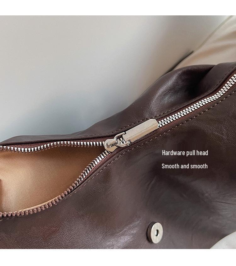 Women's Retro Single Shoulder Bag - Autumn 2025 Trendy Fashion, Korean-Style, Large Capacity Tote Backpack