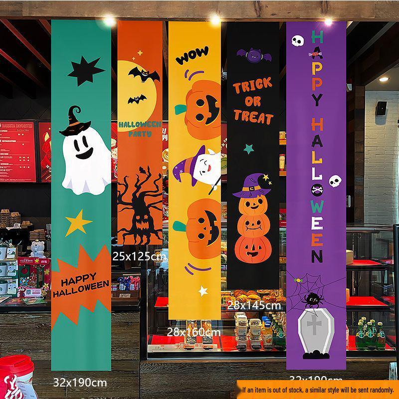 Halloween Förskola Bar Utomhusdekor: Hängande pumlykta & Fotorekvisita-prydnader