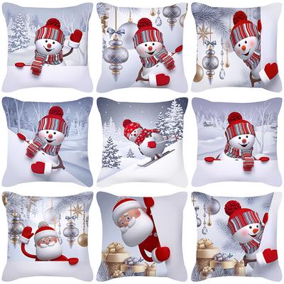 New Home Sofa Pillow Cover Cushion Cover Nordic Christmas Santa Claus