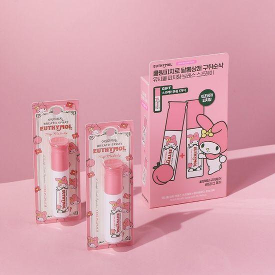 EUTHYMOL Mouse Spray Peach 10ml Double Plan (My Melody Collaboration)