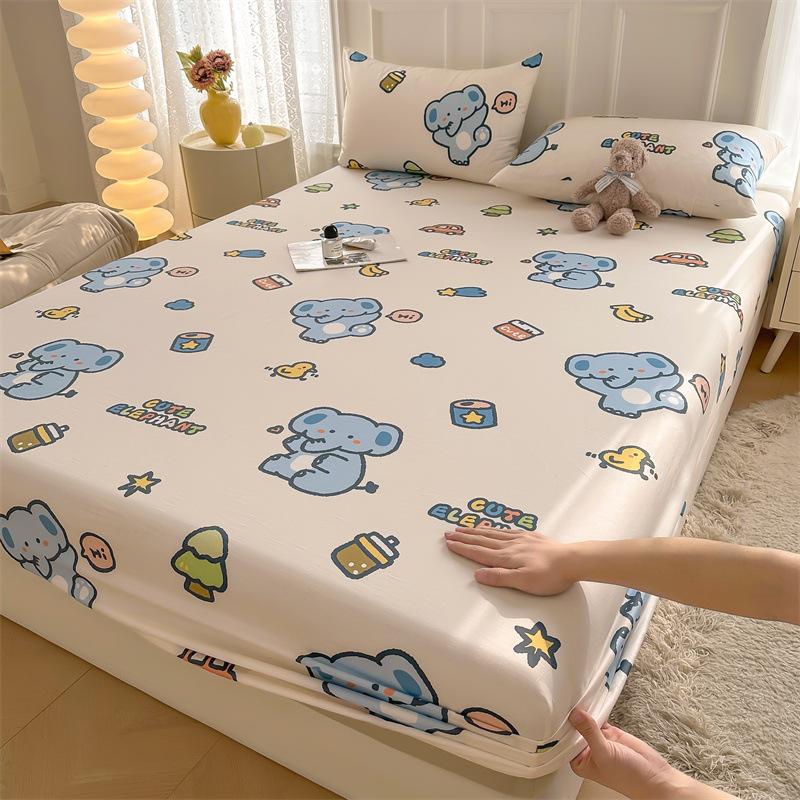 Einzelbettlaken aus reiner Baumwolle in Mutter- und Babyqualität, bedruckter kleiner, frischer Matratzenbezug für Einzel- und Doppelschlafsäle aus reiner Baumwolle