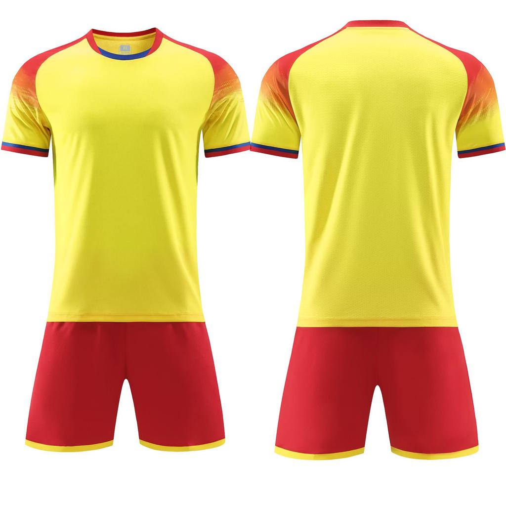 Wholesale football jersey set Men's and women's training game jersey Customized children's short-sleeved student class uniform Quick-drying  jersey