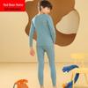 Hodohome Boys' Pure Cotton Warm Underwear & Pajama Set