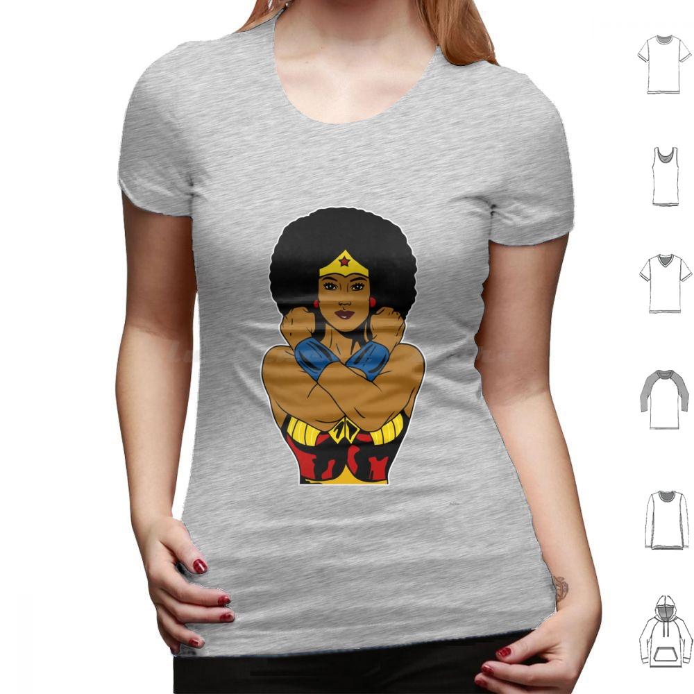 Strong Black Superhero Woman Afro Melanin T Shirt 6xl Cotton Cool Tee African American Africa Afro American Superhero Black