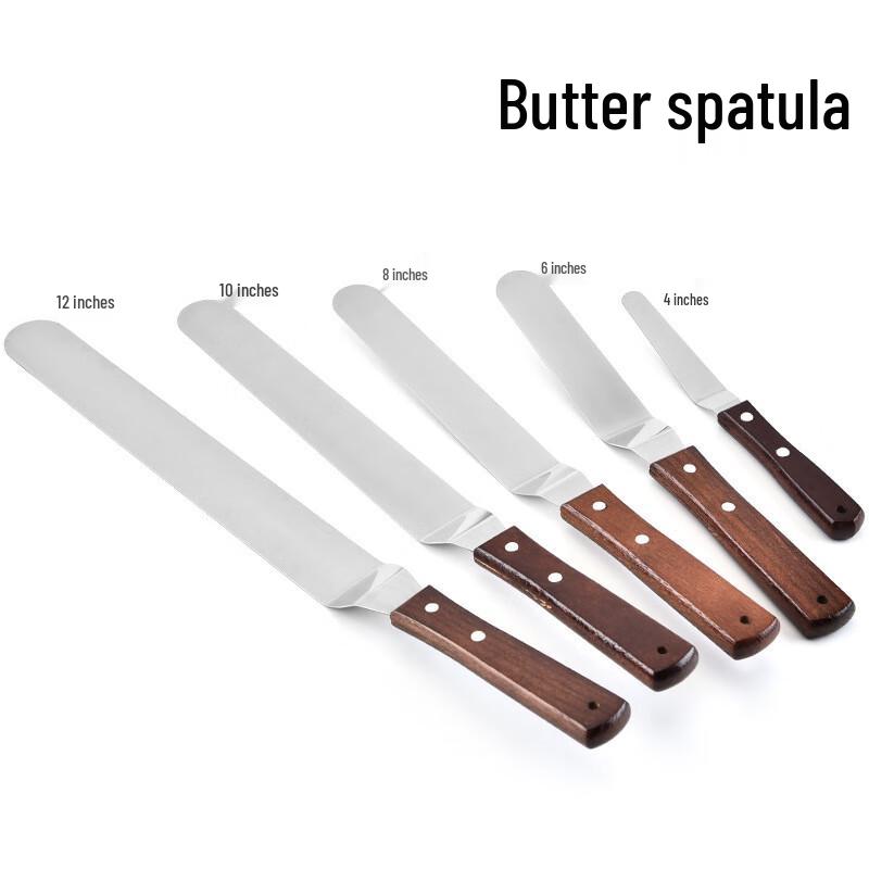 Zhishi Wooden Handle Curved Spatula Set