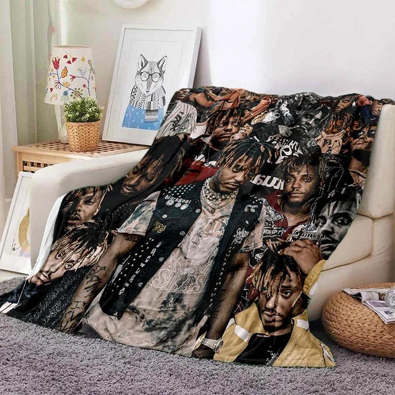 HD Juice WRLD 999 3D Legende Rapper Star Weiche Plüschdecke, Flanell-Überwurfdecke für Wohnzimmer Schlafzimmer Picknick Bett Sofa Abdeckung