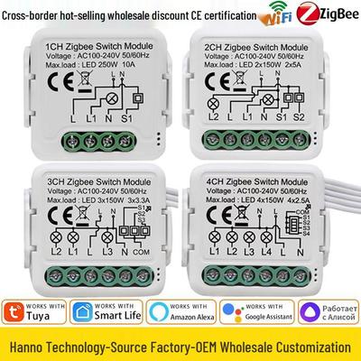 מודול מתג חכם WiFi מבית Tuya Zigbee עם תמיכה באלכסה לשליטה קולית ואפליקציה
