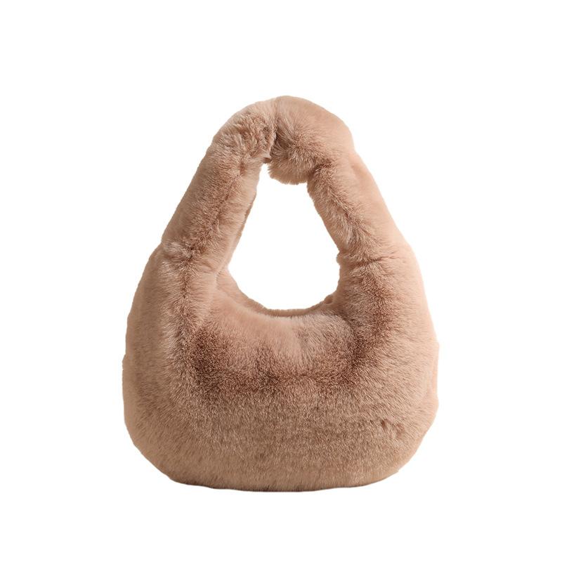 Autumn and Winter Fashion Handbag Small Bag Women's 2025 New Plush Bag Niche High-end Fluff Bucket Bag