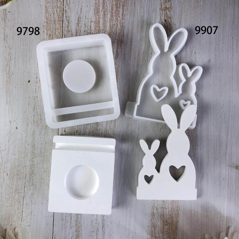 Easter Theme Candle Holder Molds with Base for Making Candle Holder Tealight Holder Decorations