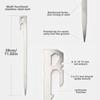 6Pcs/set Stainless Steel Camping Tent Stakes Wind-Resistant Garden Ground Nail  Beach