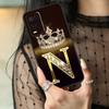 Letter Monogram Gold Marble Case For Oppo A16 A76 A96 A17 A18 A60 A80 A40 A38 A58 A78 A98 A94 A74 A54 A15 A57 A77 A5 Pro