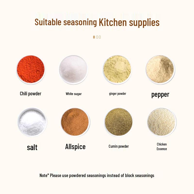 Press-Type Plastic Spice Jar for Controlled Seasoning