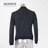 Menseye Men's Black Stand-up Collar Slim-Fit Jacket