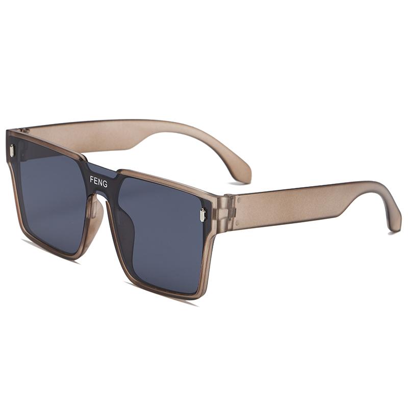 Vintage Square Sunglasses Woman Big Frame Mirror Solid Color Sun Glasses Summer Traveling Shades UV400 Feminino