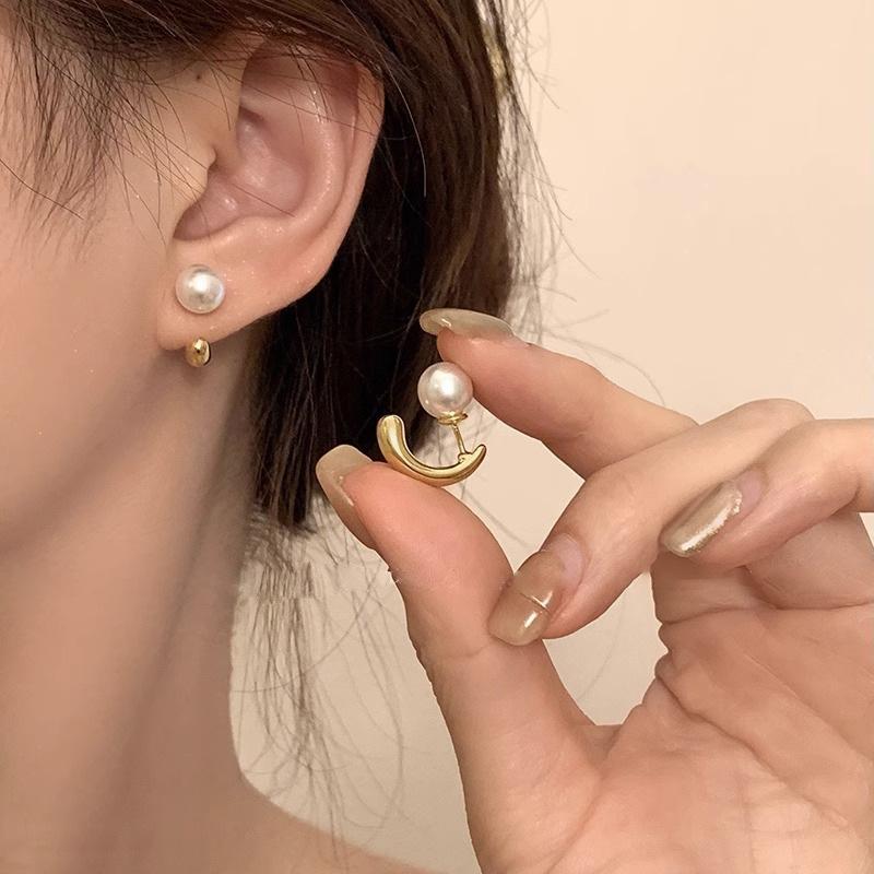 

Женские серьги Blingbay, легкие роскошные нишевые серьги в крутом стиле, серьги с искусственным жемчугом, серебряные серьги геометрической формы 925