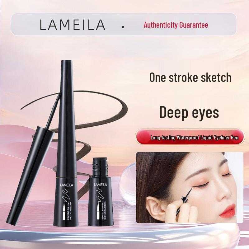 Exquisite Long-Lasting Waterproof Black Eyeliner: Highly Pigmented, Ultra-Fine, Quick-Drying & Smudge-Proof