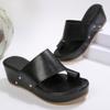 Lederslipper, Keilslipper, Hausschuhe, elegantes Temperament, Hausschuhe Übergröße