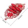 M-Modern-Christmas Table Runner, Poinsettia Holly Leaf Embroidered Table Linens For Christmas Decorations