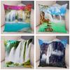 Waterfall Printed Pillow Case for Home Sofa Children Room Decor Beautiful Scenery Pillowcase Soft Plush Cushion Cover 45x45cm
