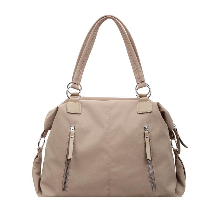 Large Capacity Commuter Bag Women's Shoulder Bag Multi-Zipper Tote Bag