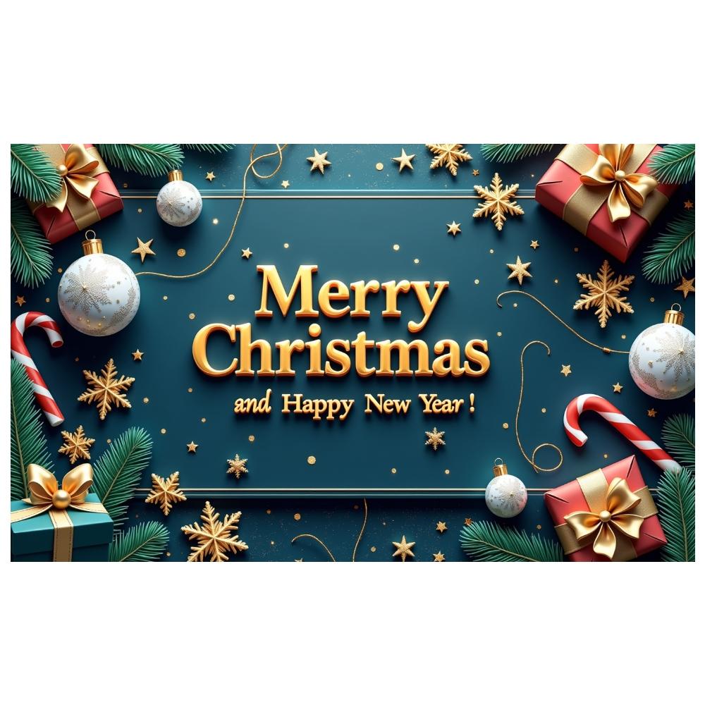 Holiday Banner Snowflake Design Christmas Banner Xmas Banner Christmas Ball For Company Annual Party Holiday Event Holiday