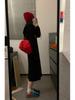 Korean-Style Thick Knit Hooded Sweater Dress for Women - Soft, Loose, Perfect for Autumn and Winter