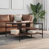 VidaXL Coffee Table, Side Table with Legs, End Table with Storage, Living Room Furniture, Modern, Brown Oak Wood 842315