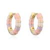 15MM Enamel Dripping Oil Craft Sweet and Colorful Earrings Ethnic Style Personalized Women's Jewelry 1 Pair